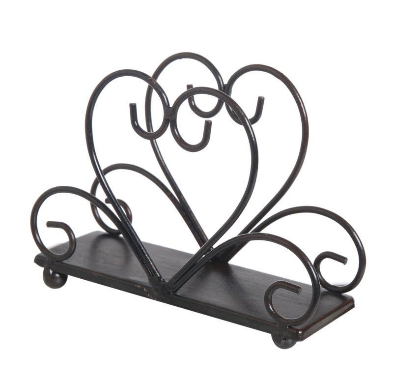 Owlgift Metal Table Napkin Holder Freestanding Tissue Dispenser (Black) - Image 2